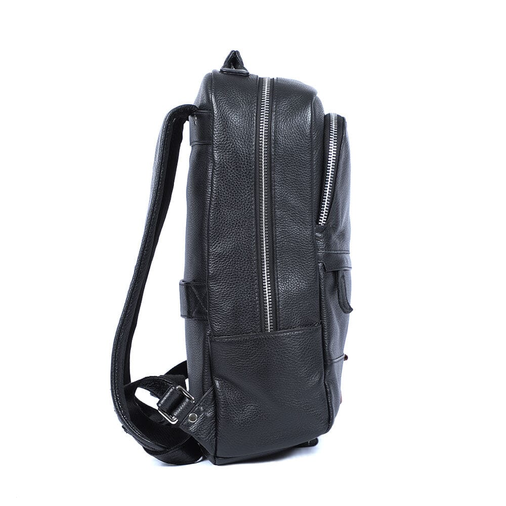 Black Leather Bookbag | DÔME - Image 2