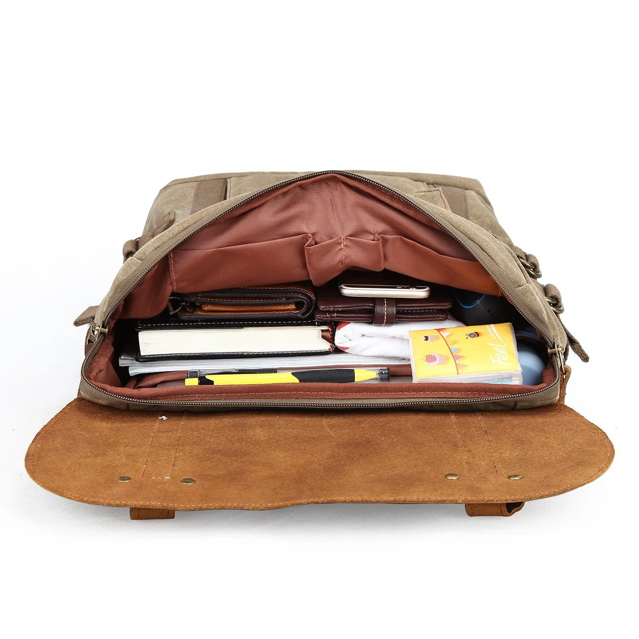 Canvas and Leather Camera Backpack | HALIBURTON - Image 3